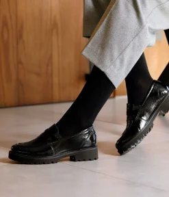 Remonte Fashionable Black Patent Loafers