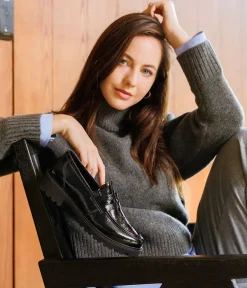 Remonte Fashionable Black Patent Loafers