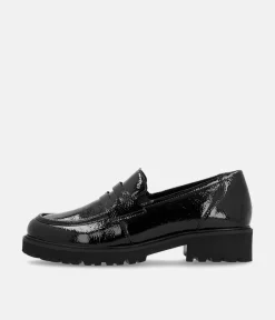 Remonte Fashionable Black Patent Loafers