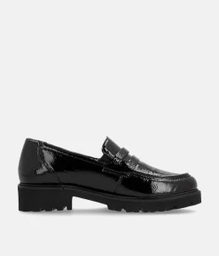 Remonte Fashionable Black Patent Loafers