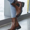 Remonte Fashionable Brown Leather Ankle Boots