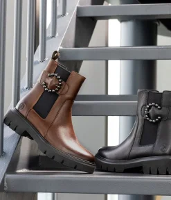 Remonte Fashionable Brown Leather Ankle Boots