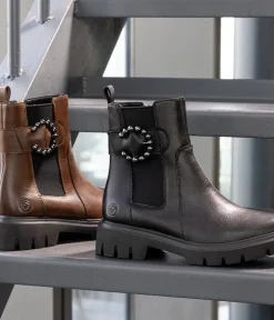 Remonte Fashionable Brown Leather Ankle Boots