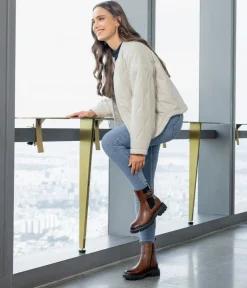 Remonte Fashionable Brown Leather Ankle Boots