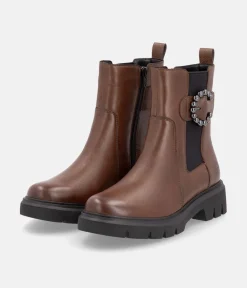 Remonte Fashionable Brown Leather Ankle Boots