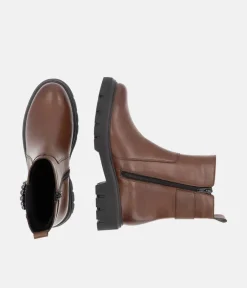 Remonte Fashionable Brown Leather Ankle Boots