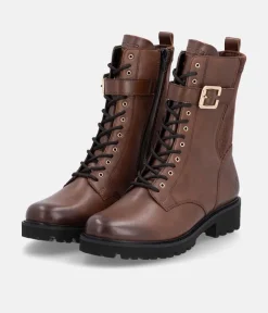 Remonte Fashionable Tall Brown Lace Up Ankle Boots