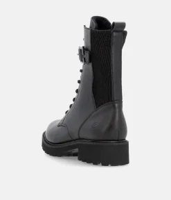 Remonte Fashionable Tall Black Lace Up Ankle Boots