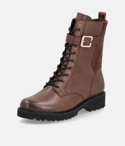 Remonte Fashionable Tall Brown Lace Up Ankle Boots