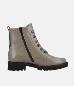 Remonte Fashionable Taupe Biker Style Ankle Boots