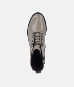 Remonte Fashionable Taupe Biker Style Ankle Boots