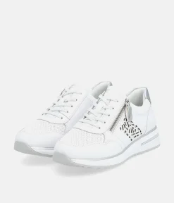 Remonte Fashionable White Combi Wedge Sneaker