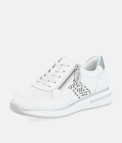 Remonte Fashionable White Combi Wedge Sneaker