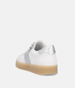 Remonte Fashionable White/Silver Combi Trainers
