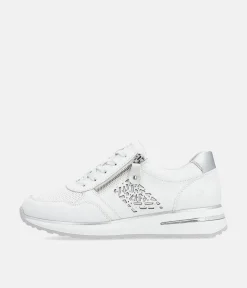 Remonte Fashionable White Combi Wedge Sneaker