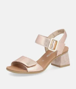 Remonte Glam Rose Gold Block Heels