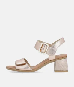 Remonte Glam Rose Gold Block Heels