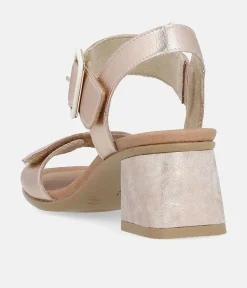 Remonte Glam Rose Gold Block Heels