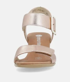 Remonte Glam Rose Gold Block Heels