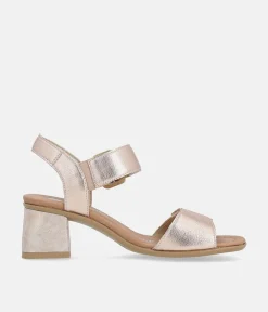 Remonte Glam Rose Gold Block Heels