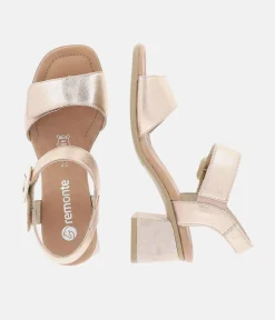 Remonte Glam Rose Gold Block Heels