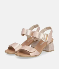 Remonte Glam Rose Gold Block Heels