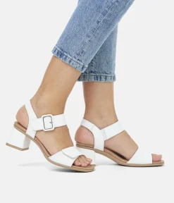 Remonte Glam White Block Heels