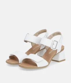 Remonte Glam White Block Heels