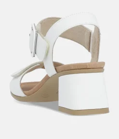 Remonte Glam White Block Heels