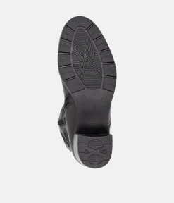 Remonte Gorgeous Black Ruched Long Boots