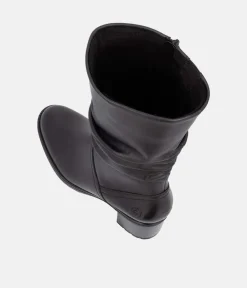 Remonte Gorgeous Black Ruched Long Boots