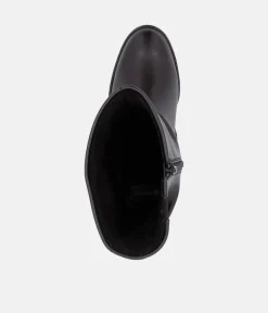 Remonte Gorgeous Black Ruched Long Boots