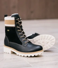 Remonte Gorgeous Black Water Resistant Ankle Boots