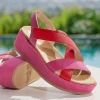 Remonte Gorgeous Criss Cross Pink/Red Sandals
