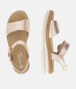 Remonte Gorgeous Gold Wedge Sandals
