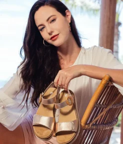 Remonte Gorgeous Gold Wedge Sandals