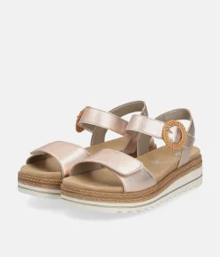 Remonte Gorgeous Gold Wedge Sandals