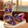 Remonte Gorgeous Metallic Wedge Sandals