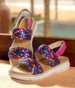 Remonte Gorgeous Metallic Wedge Sandals