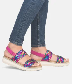 Remonte Gorgeous Metallic Wedge Sandals