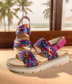 Remonte Gorgeous Metallic Wedge Sandals