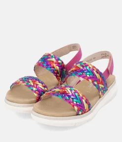 Remonte Gorgeous Metallic Wedge Sandals