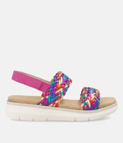 Remonte Gorgeous Metallic Wedge Sandals