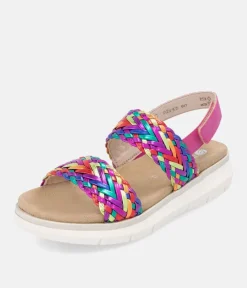 Remonte Gorgeous Metallic Wedge Sandals