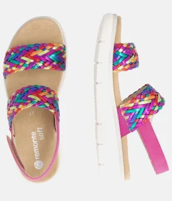 Remonte Gorgeous Metallic Wedge Sandals