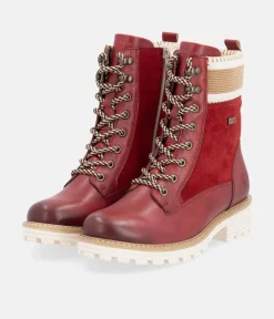 Remonte Gorgeous Red Water Resistant Ankle Boots