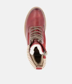 Remonte Gorgeous Red Water Resistant Ankle Boots