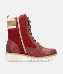Remonte Gorgeous Red Water Resistant Ankle Boots