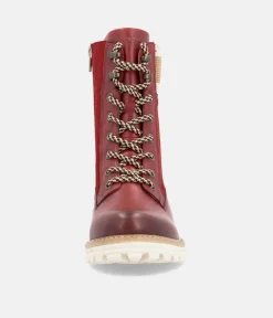 Remonte Gorgeous Red Water Resistant Ankle Boots