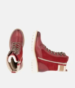 Remonte Gorgeous Red Water Resistant Ankle Boots